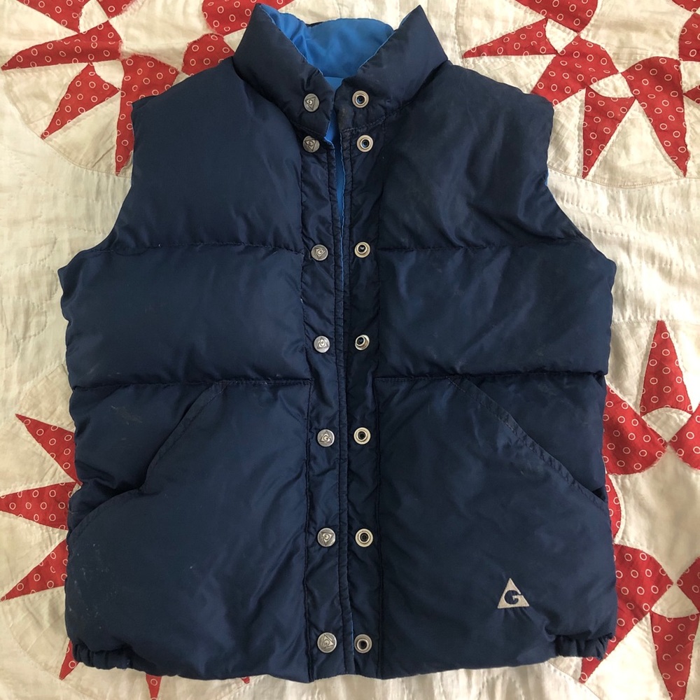 Reversible vintage down vest